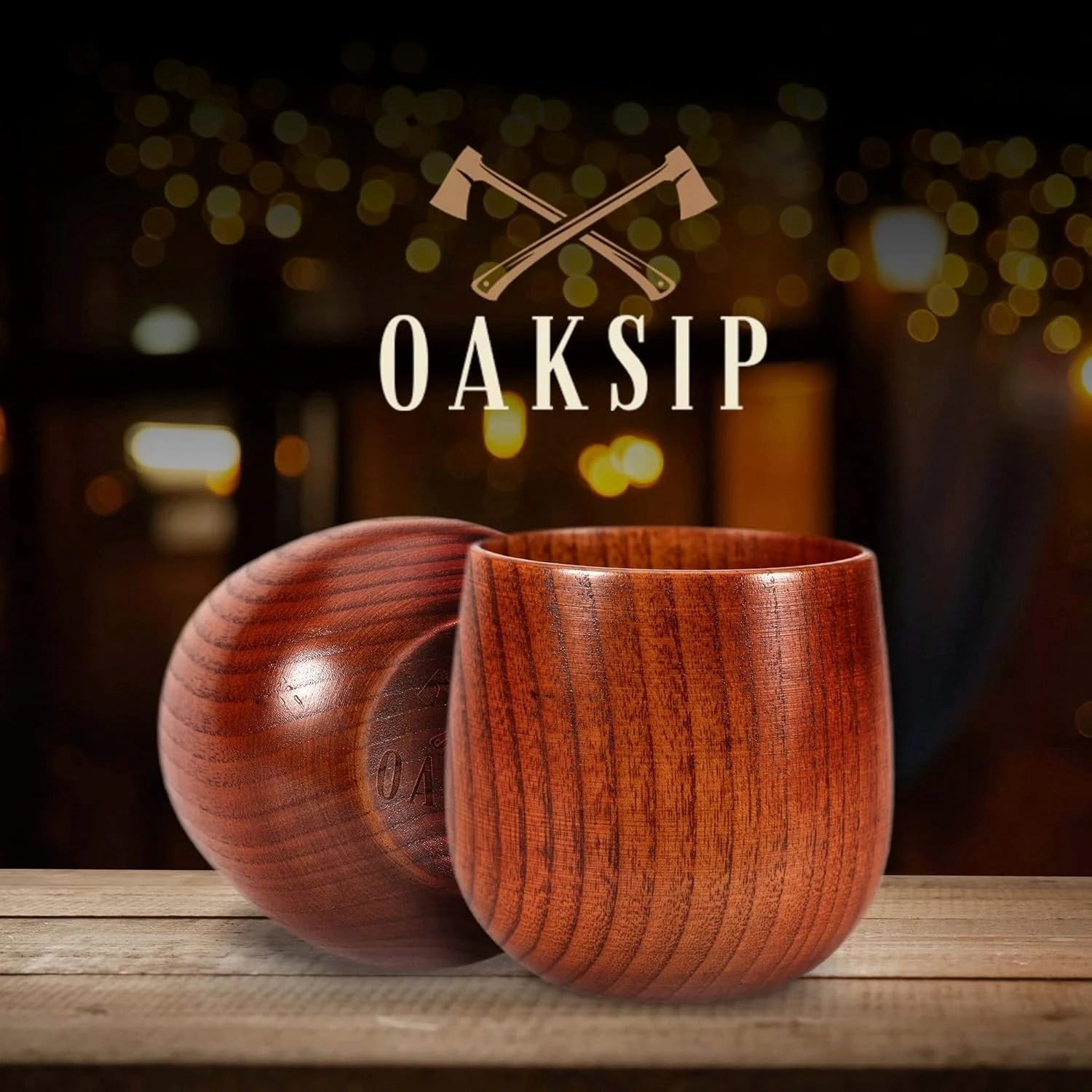 The Original Charred Wooden Bourbon Drinking Glass